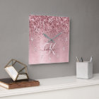 Parties scintillant en métal brossé rose pâle Nom 