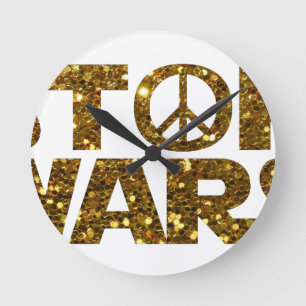 Horloge Ronde parties scintillant : mettre fin aux guerres