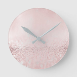 Horloge Ronde Parties scintillant Silver Grey Minimal Métallurgi