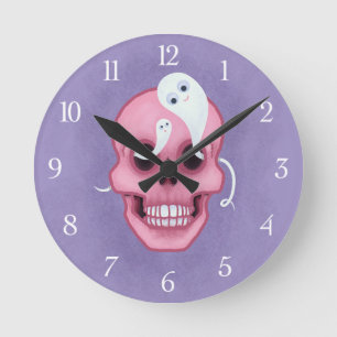 Horloge Ronde Pastel goth skull
