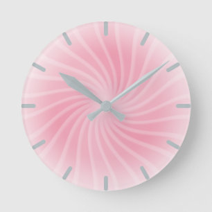 Horloge Ronde Pastel Pink