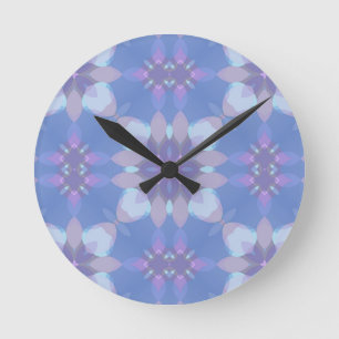 Horloge Ronde Pastel Pink and Blue #1