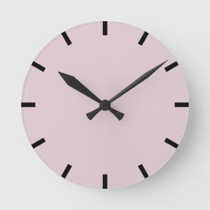 Horloge Ronde Pastel rose urbain à la maison noir de minimalism