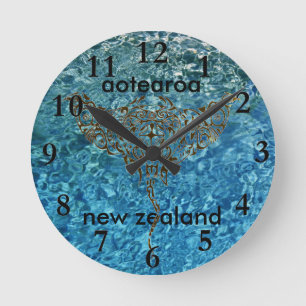 Horloge Ronde pastenague 25 d'horloge de la Nouvelle Zélande