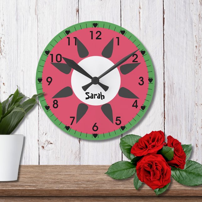 Horloge Ronde Pastèque (Créateur téléchargé)