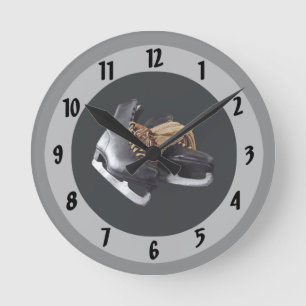 Horloge Ronde Patins à glace vintage