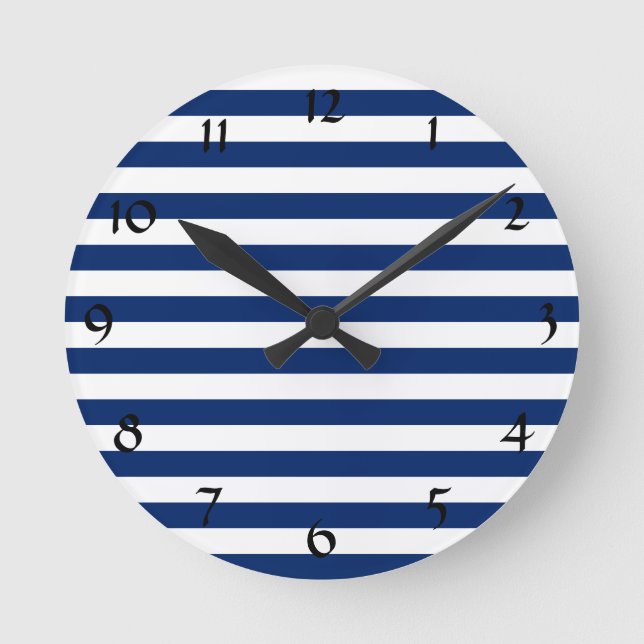 Horloge Ronde Patterns bleus (Recto)