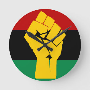 Horloge Ronde Pavillon panafricain Black Power