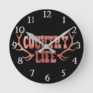 Horloge Ronde Pays Vie Antlers Peach Rose Gold Glam