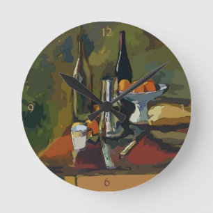Horloge Ronde Pays viticole français,