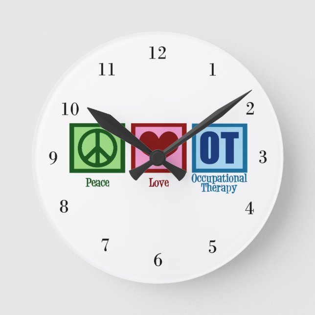 Horloge Ronde Peace Love (Recto)