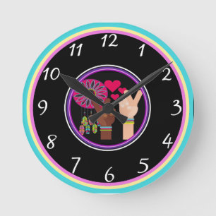Horloge Ronde Peace Wall Clock