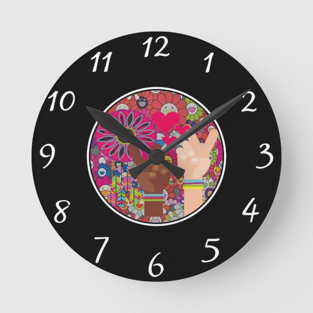 Horloge Ronde Peace Wall Clock (Recto)