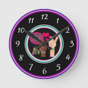 Horloge Ronde Peace Wall Clock