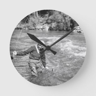 Horloge Ronde Pêche à l'homme