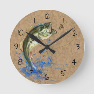 Horloge Ronde Pêche sautante basse mauvaise