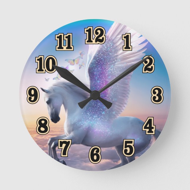 Horloge Ronde Pegasus with Rainbow (Recto)