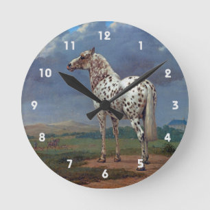 Horloge Ronde Peinture à cheval tacheté par Appaloosa