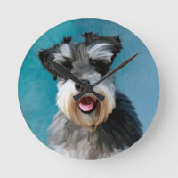 Peinture à l'aquarelle de Schnauzer Nain