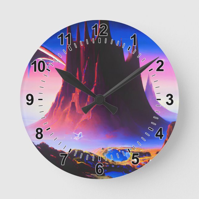 Horloge Ronde Peinture à l'huile Dream World (Recto)
