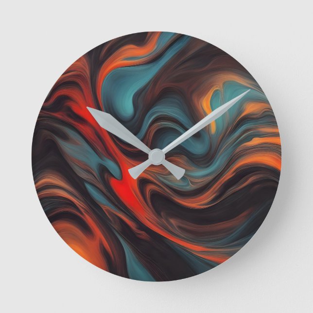 Horloge Ronde peinture Abstraite (Recto)