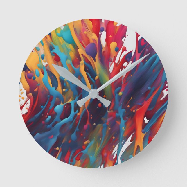 Horloge Ronde peinture Abstraite (Recto)