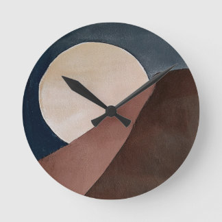 Horloge Ronde Peinture artistique abstraite d'aquarelle