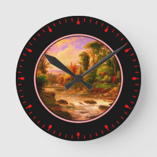 Horloge Ronde Peinture de la nature