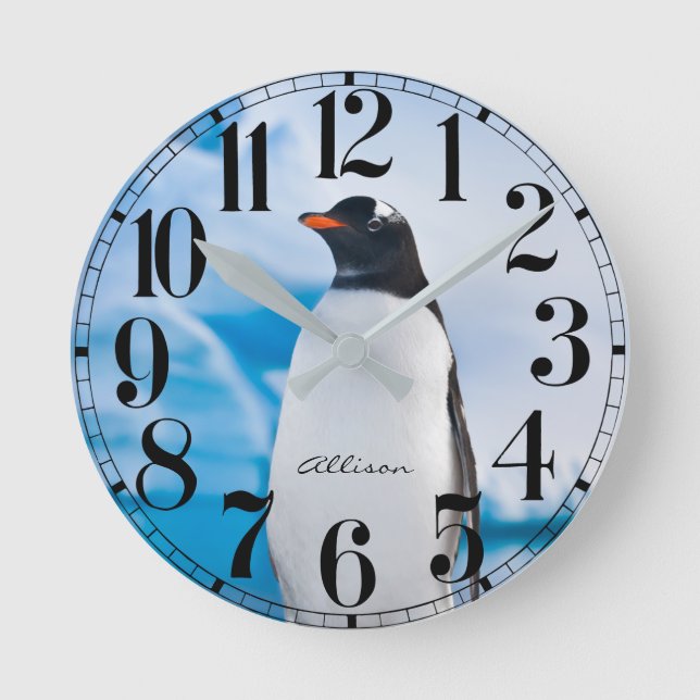 Horloge Ronde Penguin Wall Clock (Recto)