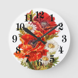 Horloge Ronde Pépites et marguerites