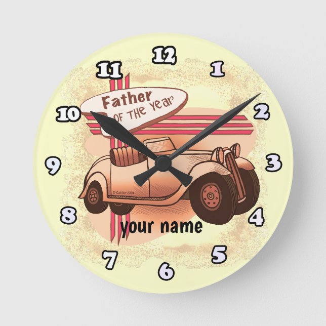 Horloge Ronde Père De L'Année (Recto)