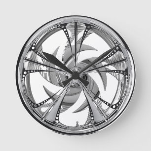 Horloge Ronde Périmètre Chrome