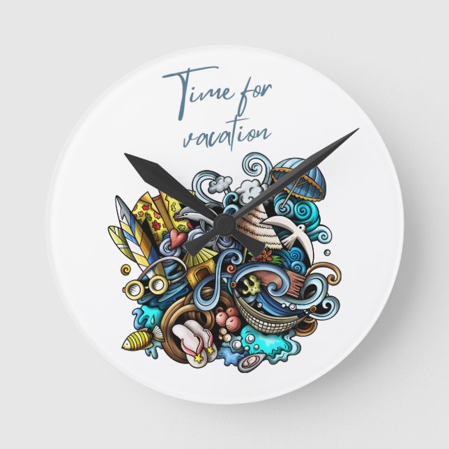 Horloge Ronde période de vacances (Recto)