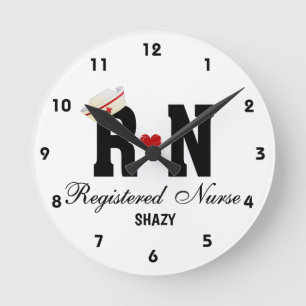 Horloge Ronde Personalized RN Nurse Hat