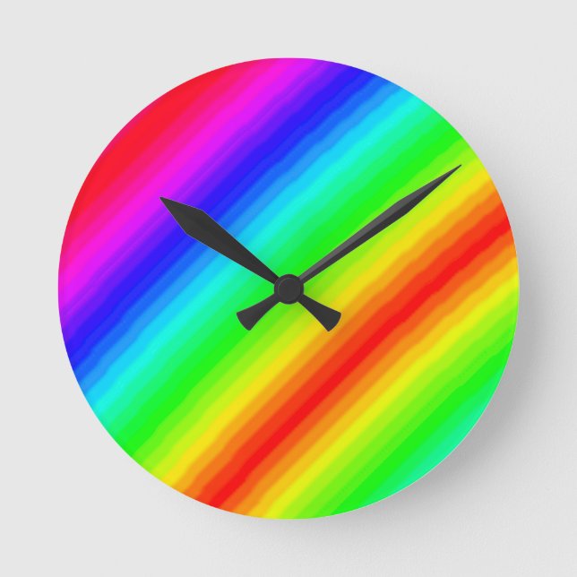 Horloge Ronde Personnalisable Rainbow (Recto)