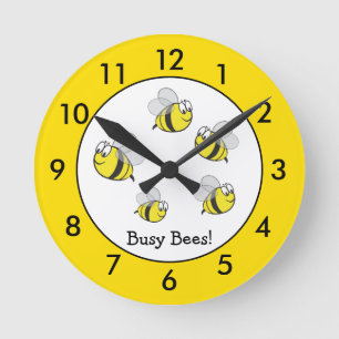 Horloge ronde personnalisée Bumble Bee