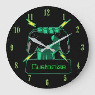 Horloge ronde personnalisée de Gamer de puissance