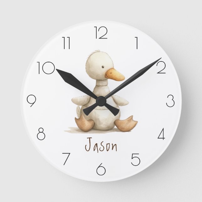 Horloge Ronde Personnaliser l’aquarelle Salle de soins pour enfa (Recto)