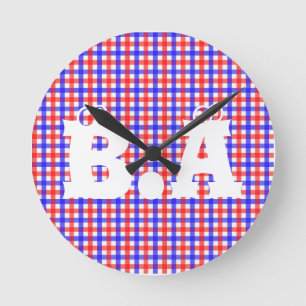 Horloge Ronde Personnaliser les initiaux sur mesure