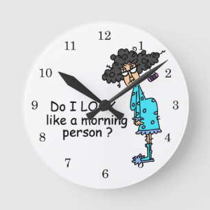 Horloge Ronde Personne Du Matin