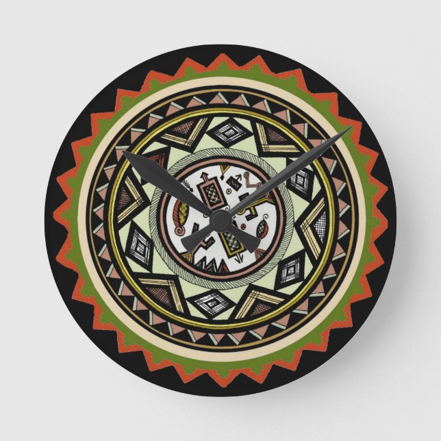 Horloge Ronde Peruvian Inca Wall Clock (Recto)