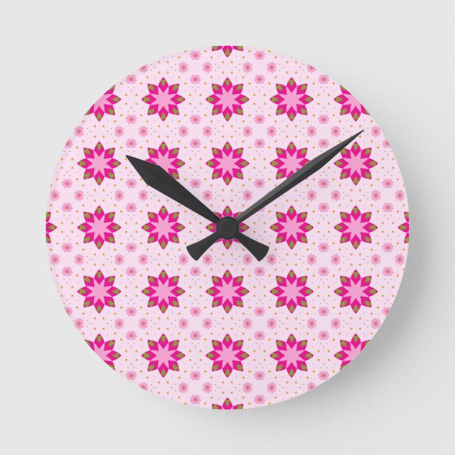 Horloge Ronde Petal Blossom Confetti pattern  (Recto)