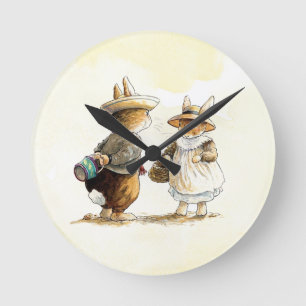 Horloge Ronde Peter Rabbit (couple)