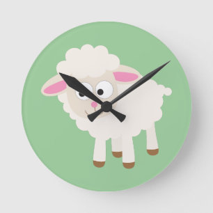 Horloge Ronde Petit agneau
