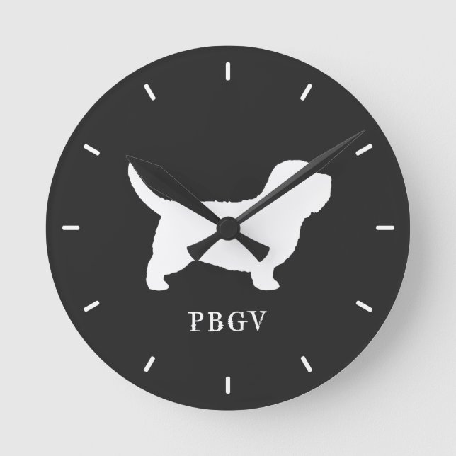 Horloge Ronde Petit Basset Griffon Vendeen (Recto)