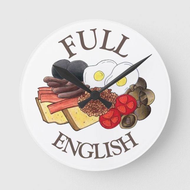 Horloge Ronde Petit déjeuner anglais complet Royaume-Uni Salle à (Recto)