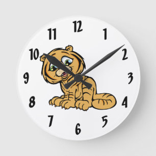Horloge Ronde Petit tigre