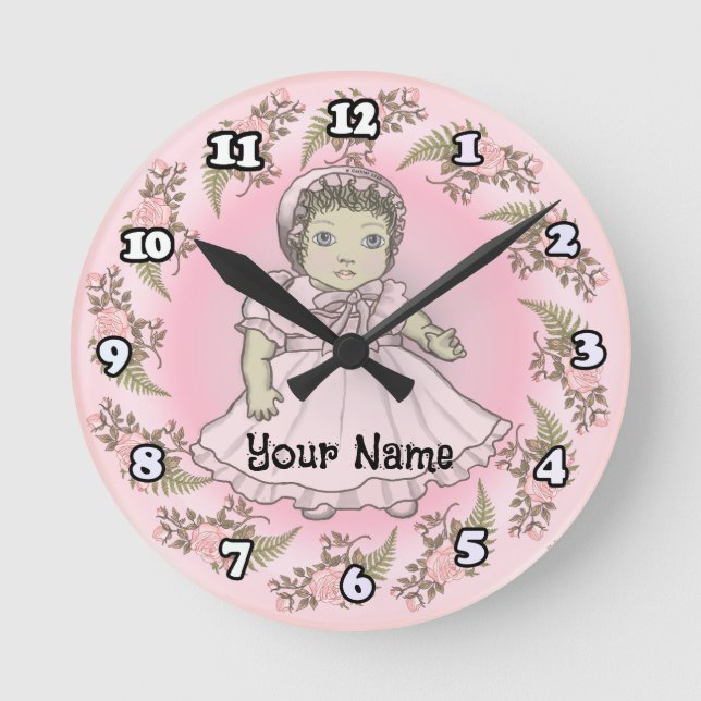 Horloge Ronde Petite poupée bébé (Recto)
