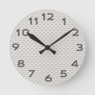 Horloge Ronde Petits points gris