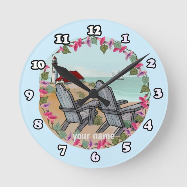 Horloge Ronde Phare de Floral Noon (Recto)